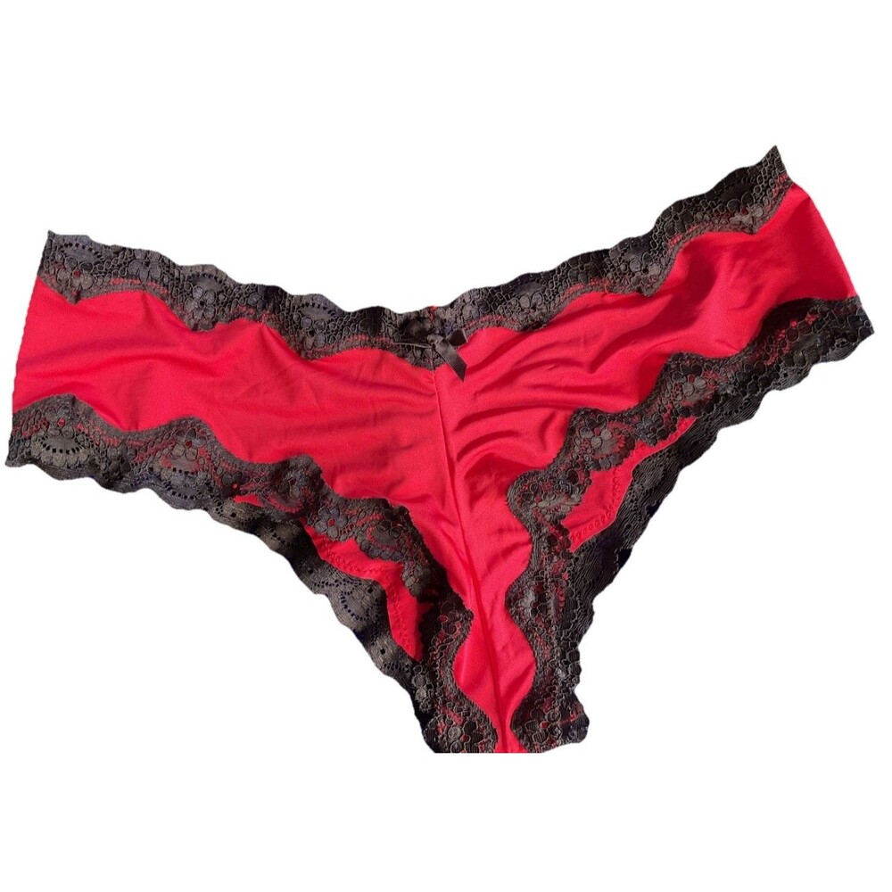 NWT Vintage Victoria's Secret Very Sexy Smooth Lace Trim Corset Cheeky Panties L